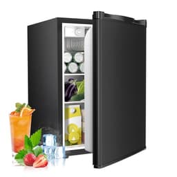 Electactic 2.56 Cu.ft Compact Refrigerator with Reversible Single Door, BLACK | Fridge.com