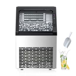 Electactic 80lbs/Day Commercial Ice Maker,Produces 36 Bullet Ice Cubes Per Cycle (11-20 Mins), 13lbs Storage, Stainless Steel Housing, Auto Clean Func | Fridge.com