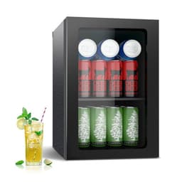 Erivess 0.9 cu.ft 24 Can Beverage Refrigerator, Compact Mini Fridge With Temperature Control, Quiet Work, Clear Door, Adjustable Shelves | Fridge.com