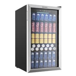 EUHOMY Beverage Refrigerator Cooler, 130 Can Mini Fridge with Glass Door for Soda Beer or Wine, Beverage Cooler for Home, Office, Bar with Adjustable Removable Shelves, Silver | Fridge.com
