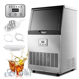 Commercial Ice Maker Machine 100lbs/24h, Auto Self-Cleaning With LED Display & Blue Light, Under Counter/Freestanding Ice Maker For Home, Office, Bar | Fridge.com