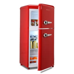 3.5 cu.ft Mini Fridge With Freezer, 2-Door Compact Refrigerator With 7-Level Thermostat & Removable Shelves For Home/Office/Dorm - Red | Fridge.com