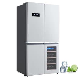Festisoul 21 Cu.Ft. French Door Refrigerator with Wine Cooler, Counter Depth 4 Door Fridge with Automated Defrost & Touch Screen, Stainless Steel Large Multi Door Refrigerator for Home Modern Kitchen | Fridge.com