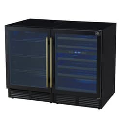 Forno Appliances - Gemello 52-Bottle Side-By-Side Wine And Beverage Cooler - Black | Fridge.com