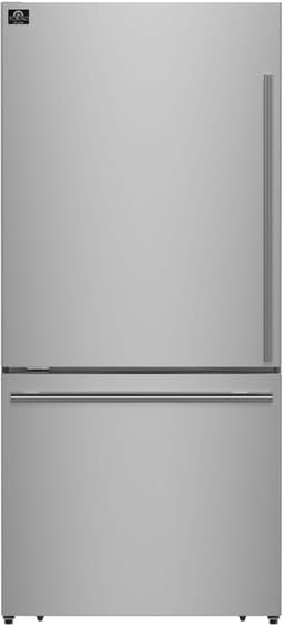 Forno Appliances - Milano Espresso 17.2 cu. ft. Bottom Freezer Refrigerator With Built-In Ice Maker - Stainless Steel | Fridge.com