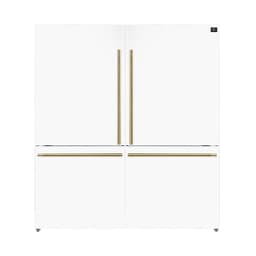 Forno Milano 62-Inch 2-Piece Freestanding Refrigerator with Dual Bottom Freezers 34.4 cu.ft Touch Control Ice Maker – White | Fridge.com