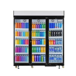Frigidaire 49.4 cu. ft. Triple Glass Door Commercial Display Refrigerator, 71" Beverage Merchandiser Fridge With LED Lighting, Digital Temperature Con | Fridge.com