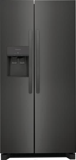 Frigidaire - 33 in. Wide 22.3 cu. ft. Side-By-Side Refrigerator With Eventemp Cooling System - Black Stainless Steel | Fridge.com
