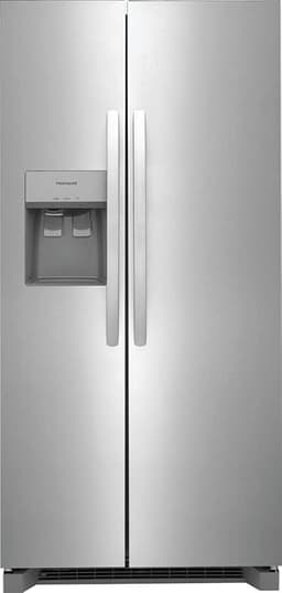 Frigidaire 33" Side-by-Side Refrigerator with 22.2 cu. ft. Total Capacity, Air Filter, LED Interior Lighting, Ice Maker in Stainless Steel | Fridge.com
