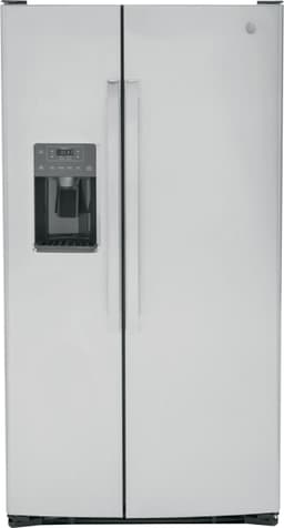 GE 25.3 cu. ft. Side by Side Refrigerator in Fingerprint Resistant Stainless Steel, Standard Depth | Fridge.com