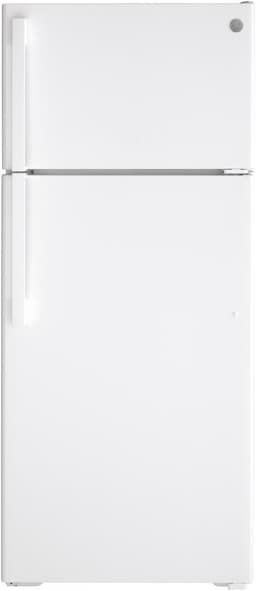 GE® Energy Star® 17.5 cu. ft. Top-Freezer Refrigerator In White Size 67.375 H X 28 W X 32.625 D | GIE18GTNRWW | Fridge.com