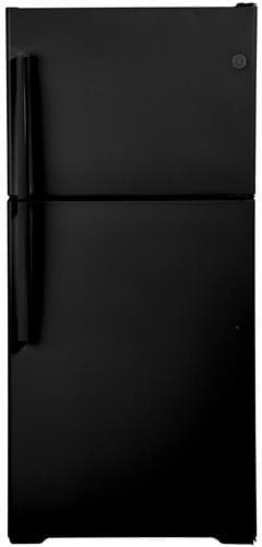 GE® Energy Star® 19.2 cu. ft. Top-Freezer Refrigerator In Black Size 66.375 H X 29.75 W X 34.5 D | GTE19DTNRBB | Fridge.com