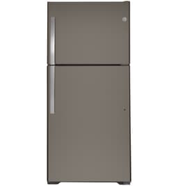 GE 19.2 cu. ft. Gara Ready Top-Freezer Refrigerator In Slate Size 66.375 H X 29.75 W X 34.5 D | GTS19KMNRES | Stainless Steel | Fridge.com