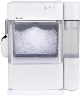 GE Profile™ Opal™ 2.0 Ultra Nugget Ice Maker With Side Tank And Scale Inhibiting Filter In Stone White Size 16.5 H X 13.43 W X 17.5 D | XPIO13SWOW | Fridge.com