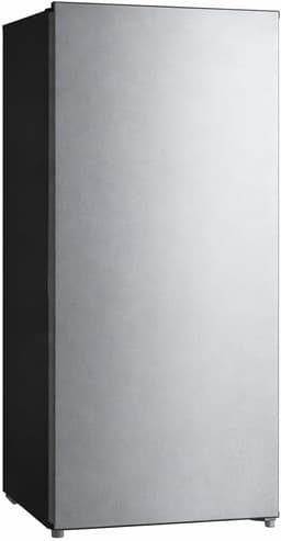 Modern Upright Freezer, Reversible Door Hinge, Removable Shelves - 7.1 Cu ft Capacity (Stainless Steel) | Fridge.com