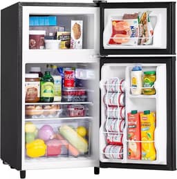Manastin 3.5 cu.ft Mini Fridge With Freezer, Adjustable Thermostat, Low Noise, Removable Glass Shelves, 2 Door Small Refrigerator For Kitchen, Office, | Fridge.com
