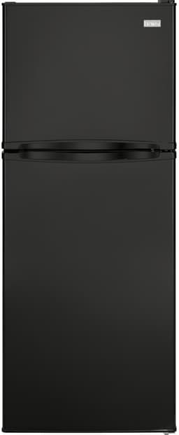 Haier - 24 in. Wide 9.8 cu. ft. Top-Freezer Refrigerator With Adjustable Spill-Proof Glass Shelves - Black | Fridge.com