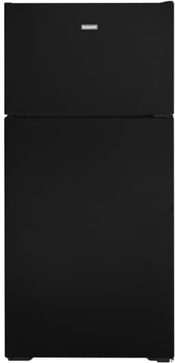 Hotpoint - 28 in. Wide 15.6 cu. ft. Top-Freezer Refrigerator With LED Interior Lighting - Black | Fridge.com