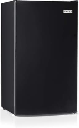 Igloo 3.2 Cu.Ft. Single Door Compact Refrigerator with Freezer - Slide Out Glass Shelf, Perfect for Homes, Offices, Dorms - Black | Fridge.com