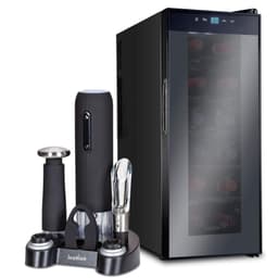 Ivation 10'' 12 Bottle Single Zone Freestanding Wine Refrigerator With 5-Piece Wine Gift Set | Fridge.com