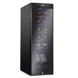 Ivation 12 Bottle Compressor Wine Refrigerator, Freestanding Wine Cooler With Lock, Black | Fridge.com