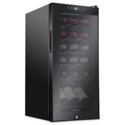 Ivation 18 Bottle Compressor Wine Refrigerator, Freestanding Wine Cooler With Lock, Black | Fridge.com