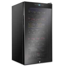 Ivation Freestanding Wine Refrigerator, 28 Bottle Wine Cooler - Black | Fridge.com