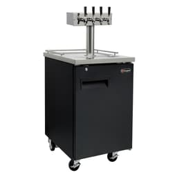 Kegco HBK1XB-4 Keg Dispenser, black, 4 faucet without kegs | Fridge.com