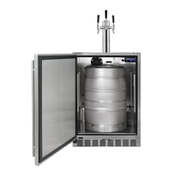 Kegco 24" Wide Outdoor Triple Tap All Stainless Steel Built-In Kegerator With Kit | Fridge.com