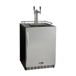 Kegco 24" Wide Dual Tap Stainless Steel Built-In Right Hinge Kegerator With Kit | Fridge.com