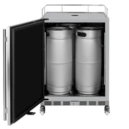 Infinity Series Outdoor 24" Wide Dual Tap Kegerator With Left Hinge Stainless Steel Door | Fridge.com