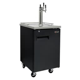 Kegco 0.69 Cubic Feet Black Triple Tap Freestanding Kegerator With Door Lock | Fridge.com