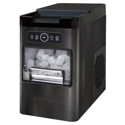 Kenmore Countertop Ice Maker, 26 lb./24 hr., Portable Ice Machine With Self-Cleaning, Bullet Ice, Black Stainless Steel | Fridge.com