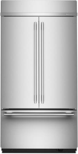 KitchenAid 24.2 Cu. Ft. 42" Built-In French Door Bottom Mount Refrigerator w/ Platinum Interior in Stainless Steel KBFN542SPS | Fridge.com