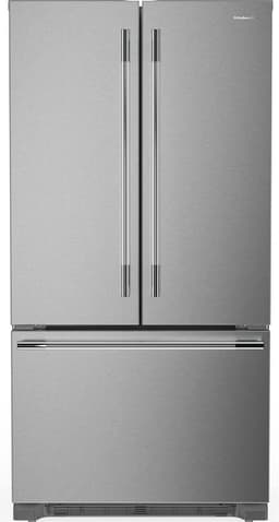 KitchenAid 22 Cu. Ft. 36 in. Counter-Depth French Door Refrigerator w/ Internal Water Dispenser in Steel KRFC136TPS | Fridge.com