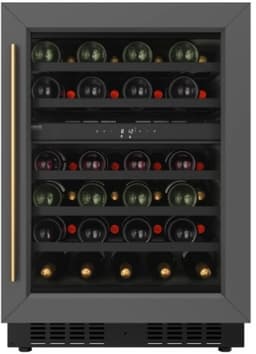 KoolMore - Reserve 24 in. Under-Counter Panel Ready Dual Zone Built-In Wine Cooler With Shelves, 45 Bottle Capacity - Black | Fridge.com