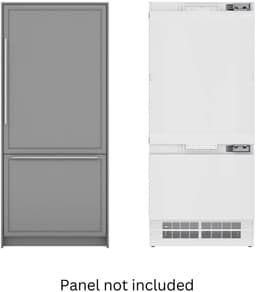KoolMore 36 Inch Reserve 36" Built In Counter Depth Bottom Freezer Refrigerator KMRER36SWPR | Fridge.com