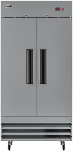 KoolMore - 39 in. Commercial 2-Door Reach-In Freezer, 30 cu. ft. RIF-2D-SS35C - Stainless Steel | Fridge.com