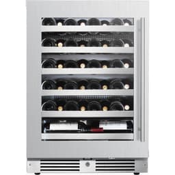 24 Inch Wide 44 Bottle Capacity Single Zone Wine Cooler With Alternating (Blue, White, Amber) LED Lighting, Door Alarm, Touch Control Panel And Lockab | Fridge.com