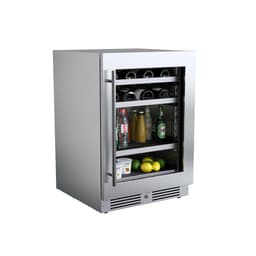24 Inch Wide 16 Bottle And 70 Can Capacity Beverage Cooler With Alternating (Blue, White, Amber) LED Lighting, Door Alarm, Touch Control Panel And Loc | Fridge.com