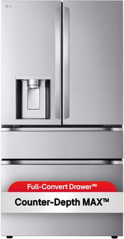 LG Smart 4-Door French Door Refrigerator with Full-Convert Drawer - Counter-Depth MAX 24.5 Cu. Ft. Stainless Steel | Fridge.com