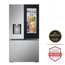 LG Smart Standard-Depth Max French Door Refrigerator With InstaView Door-In-Door, Print Proof Stainless Steel, 31 cu. ft. | Fridge.com
