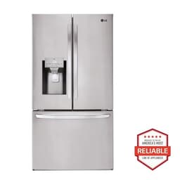 LG 3 Door French Door, Standard Depth Refrigerator With Dual Ice Makers, Stainless Steel, 28 cu. ft. | Fridge.com