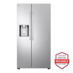 LG Smart Side-By-Side Refrigerator With Smooth Touch Ice & Water Dispenser, Stainless Steel, 27 cu. ft. | Fridge.com