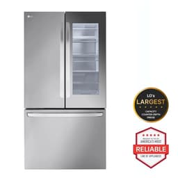 LG Smart Mirror InstaView Counter-Depth Max French Door Refrigerator, Stainless Steel, 26.5 cu. ft. | Fridge.com
