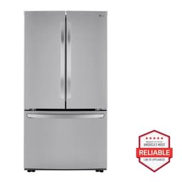 LG French Door, Counter-Depth, Non Dispense Refrigerator, Print Proof Stainless Steel, 23 cu. ft. | Fridge.com