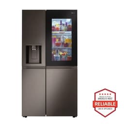 LG Side-By-Side Counter-Depth InstaView Refrigerator With Craft Ice, Black Stainless Steel, 23 cu. ft. | Fridge.com
