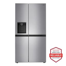 LG Side-By-Side Refrigerator With Smooth Touch Ice Dispenser, Platinum Silver, 27 cu. ft. | Fridge.com