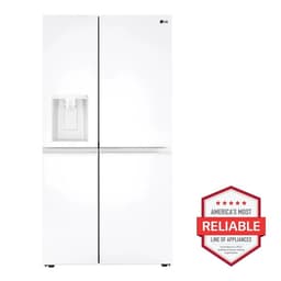 LG Side-By-Side Refrigerator With Ice Dispenser - Smooth White, 27 cu. ft. | Fridge.com