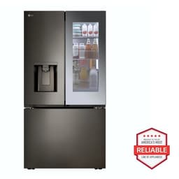 LG Smart Standard-Depth Max French Door Refrigerator With Four Types Of Ice And Mirror InstaView, Black Stainless Steel, 31 cu. ft. | Fridge.com